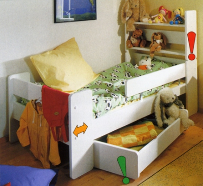 Детская мебель «Sieva», удлиняемая кровать